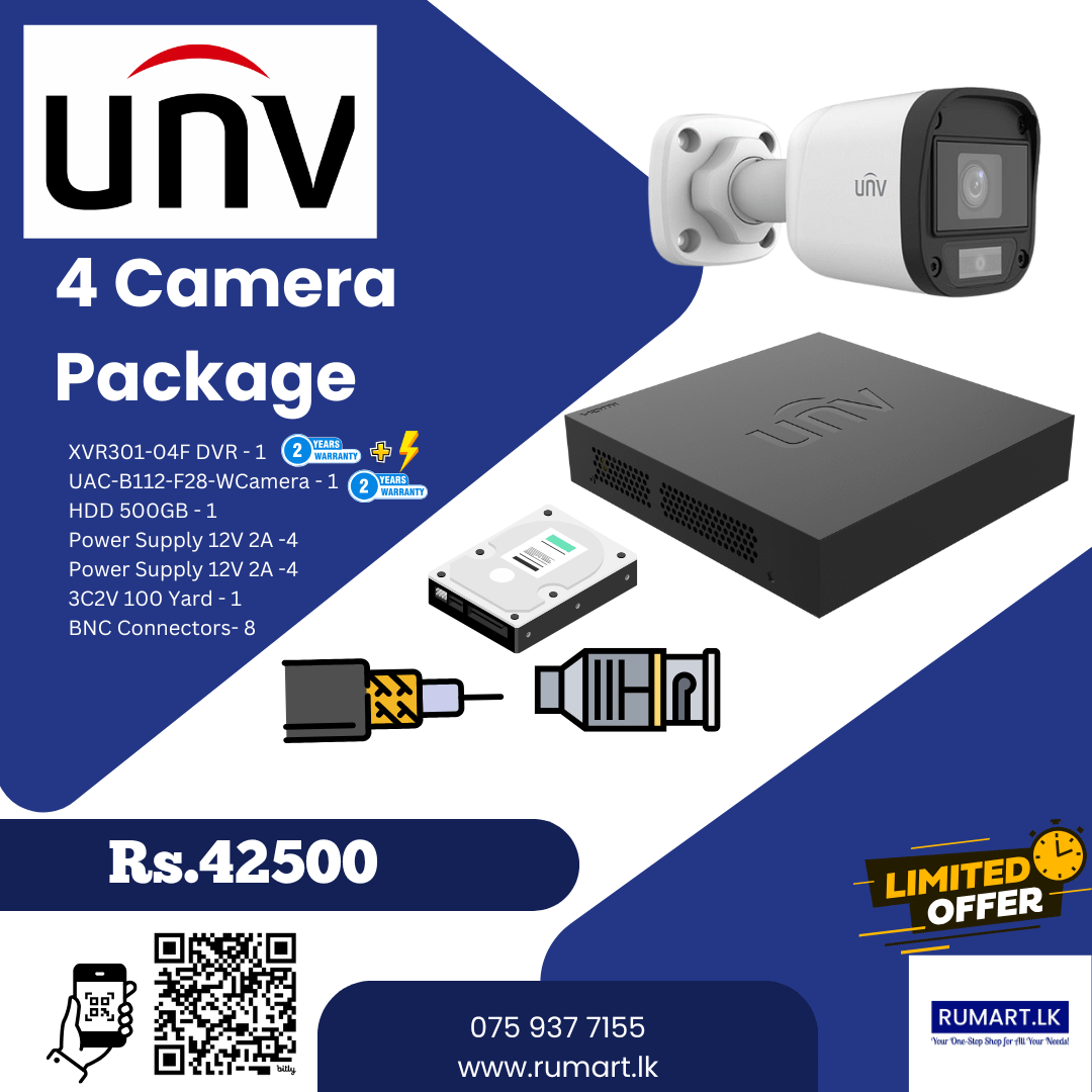 Blue And White Modern CCTV Services Facebook Post(3) Uniview 4 Camera Budget Pack - Image 1